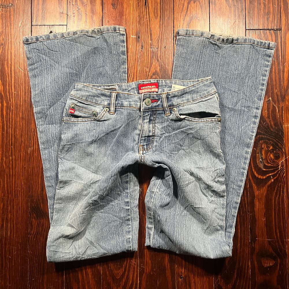 Unionbay 5 Y2K Flare Jeans Blue Low Rise